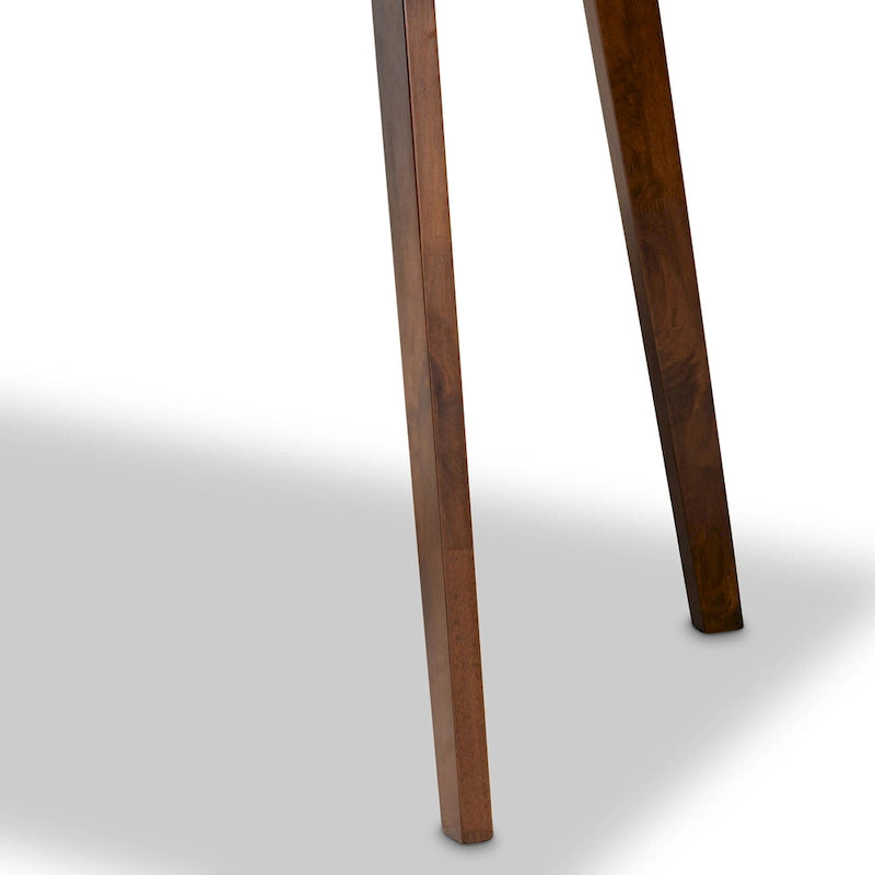 Tavolo da pranzo rotondo Britte Mid-Century Modern con gambe in legno