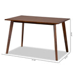 Tavolo da pranzo rotondo Britte Mid-Century Modern con gambe in legno
