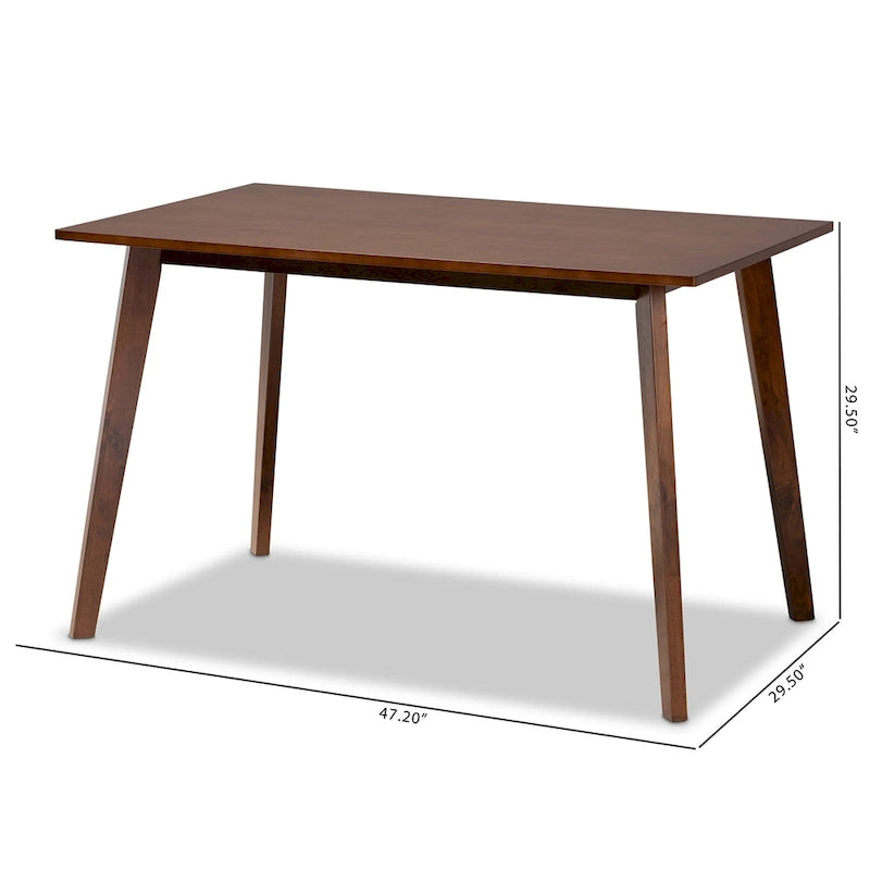Tavolo da pranzo rotondo Britte Mid-Century Modern con gambe in legno