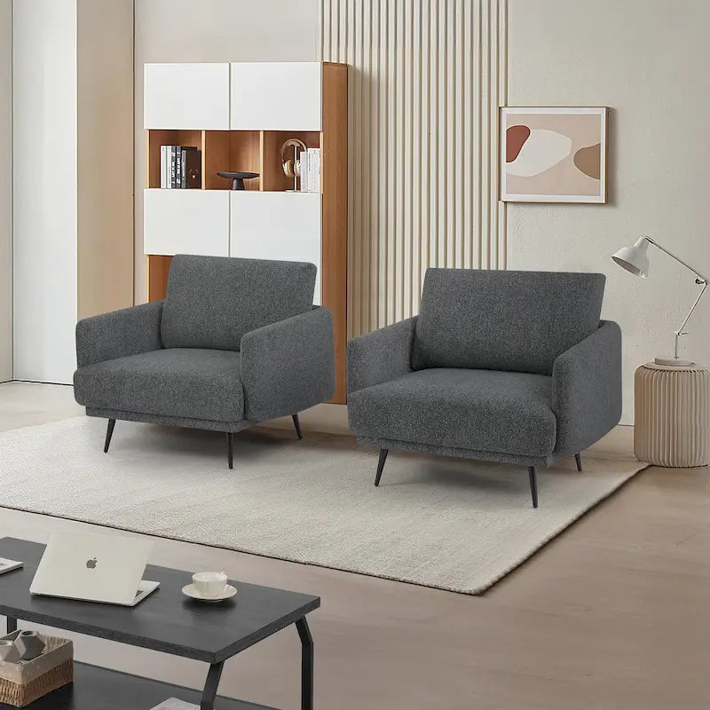 Poltrona da salotto di design Karaka 37,5W, sedia accentuata (set di 2)