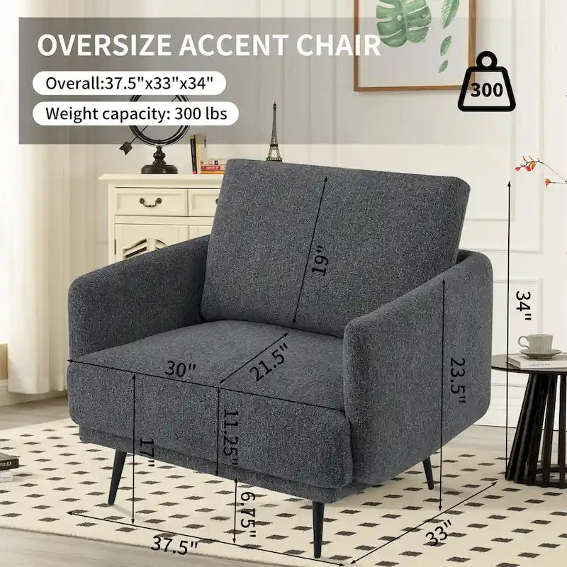 Poltrona da salotto di design Karaka 37,5W, sedia accentuata (set di 2)