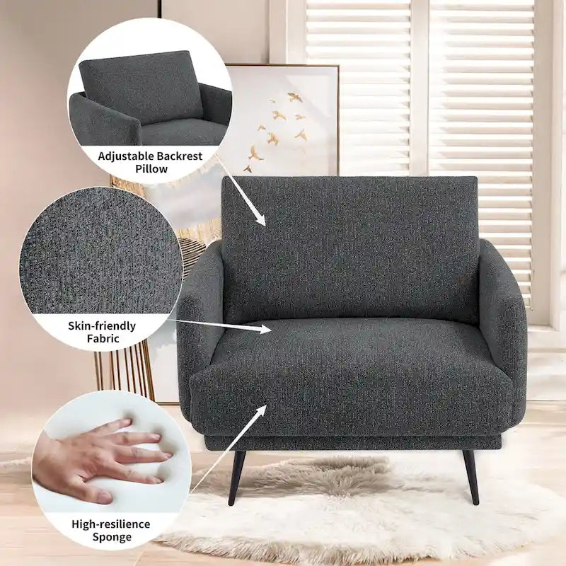Poltrona da salotto di design Karaka 37,5W, sedia accentuata (set di 2)