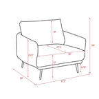 Poltrona da salotto di design Karaka 37,5W, sedia accentuata (set di 2)