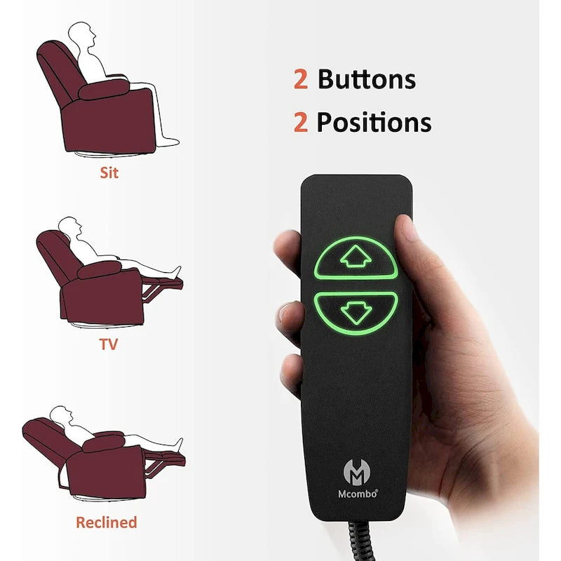 Poltrona reclinabile, girevole e a dondolo con porta USB