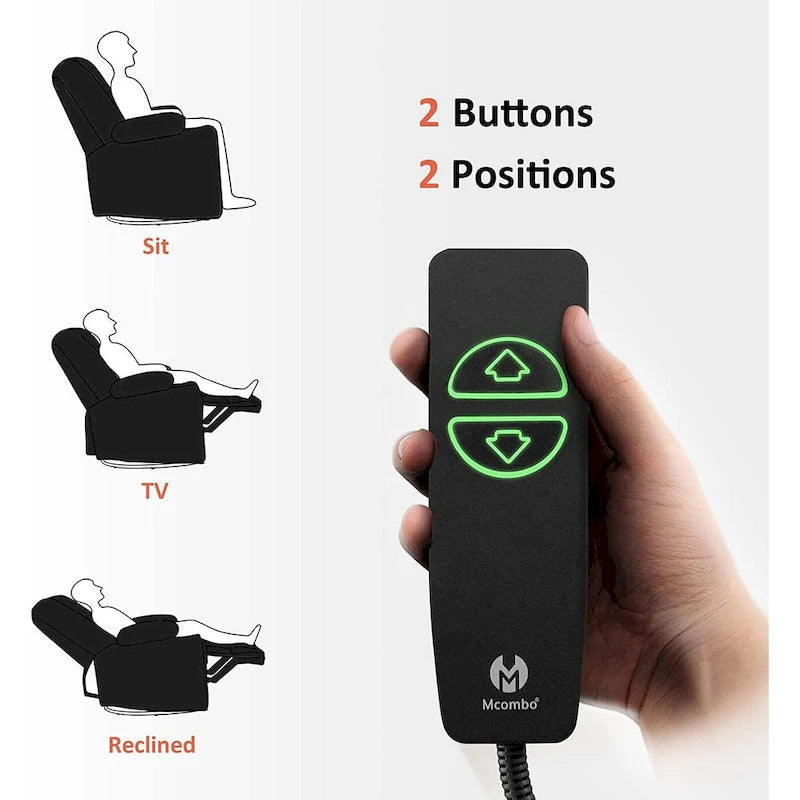 Poltrona reclinabile, girevole e a dondolo con porta USB