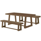 Tavolo da pranzo classico in legno massello da 72" per 6-8 persone