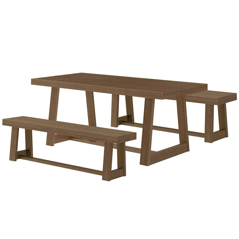 Tavolo da pranzo classico in legno massello da 72" per 6-8 persone