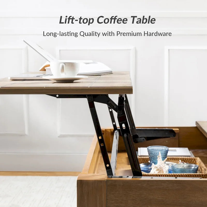 Tavolino da Caffè Rettangolare Tradizionale Gaston in Legno