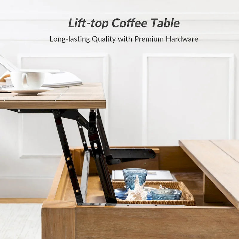 Tavolino da Caffè Rettangolare Tradizionale Gaston in Legno