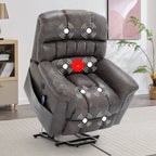 Poltrona Reclinabile Elettrica Extra Large da 107 cm con Massaggio e Riscaldamento