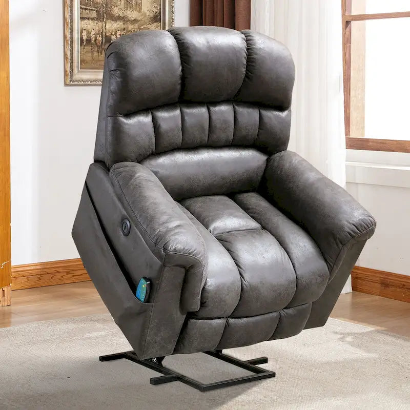 Poltrona Reclinabile Elettrica Extra Large da 107 cm con Massaggio e Riscaldamento
