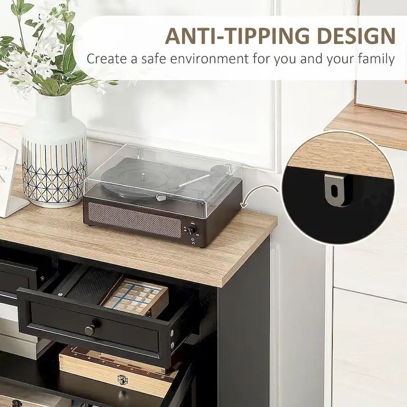 Credenza a buffet con ante e ripiani regolabili