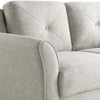 Divanetto a due posti Harvard in microfibra con braccioli a cuscino