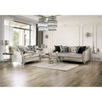 Divano Vynn in ciniglia con gambe in legno