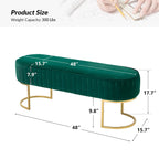 Panca imbottita Justo larga 122 cm con base in metallo