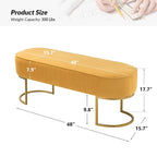 Panca imbottita Justo larga 122 cm con base in metallo