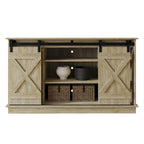 Mobile TV in legno a X con ripiani aperti in stile vintage