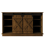 Mobile TV in legno a X con ripiani aperti in stile vintage