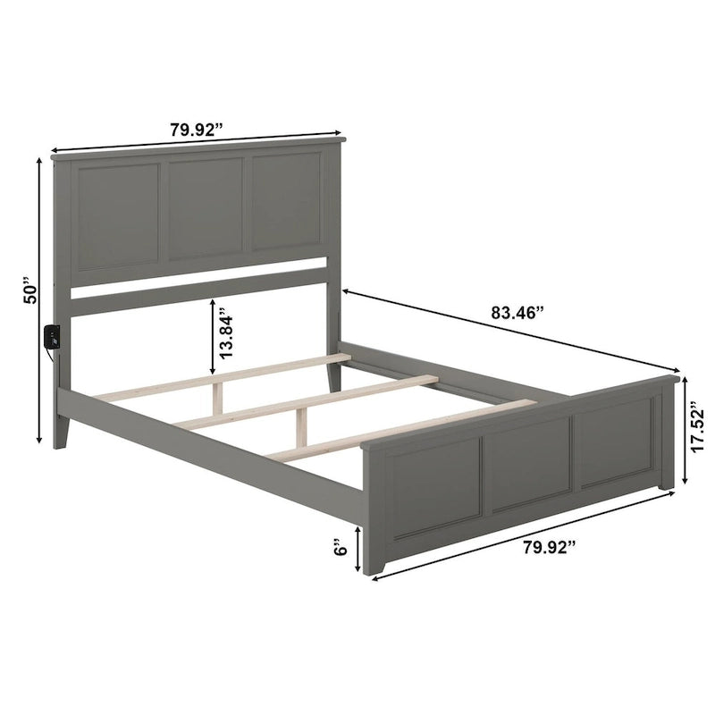 Telaio letto con piattaforma Madison Wood Foundation
