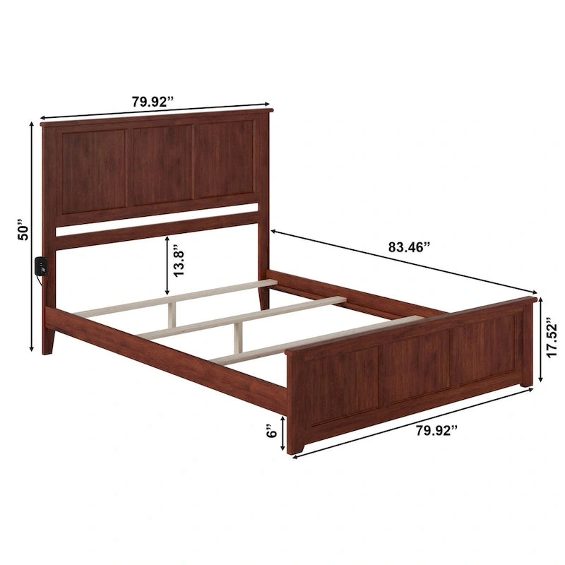 Telaio letto con piattaforma Madison Wood Foundation