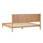 Letto King size in legno massello in stile Transizionale con testiera a pannelli