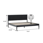 Letto King size in legno massello in stile Transizionale con testiera a pannelli