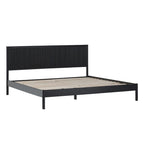 Letto King size in legno massello in stile Transizionale con testiera a pannelli