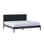 Letto King size in legno massello in stile Transizionale con testiera a pannelli