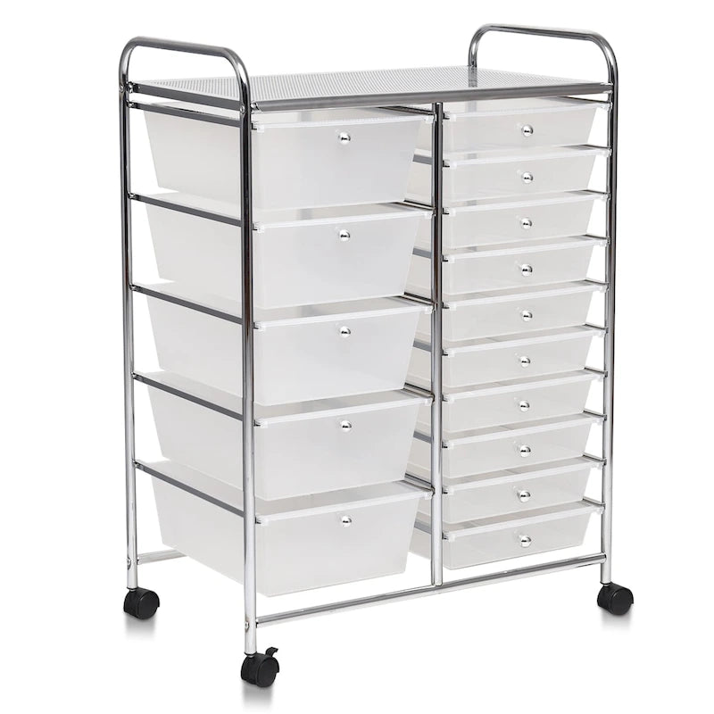 Carrello portautensili mobile a 15 cassetti con ruote