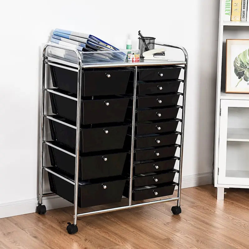 Carrello portautensili mobile a 15 cassetti con ruote