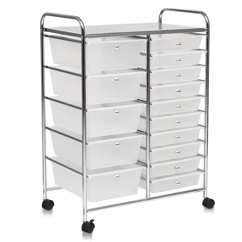 Carrello portautensili mobile a 15 cassetti con ruote