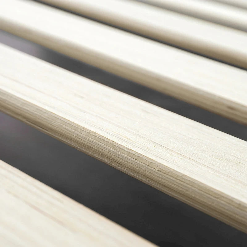 Letto a piattaforma Deluxe in legno di metà secolo con testiera