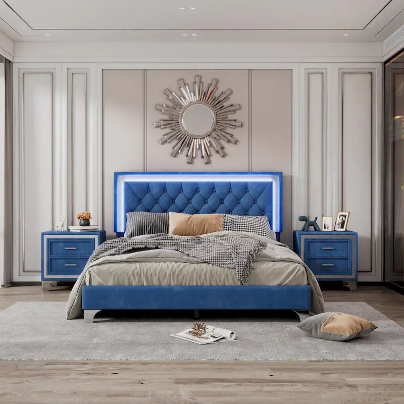 Letto imbottito con piattaforma (controlla le opzioni prima di effettuare un ordine)