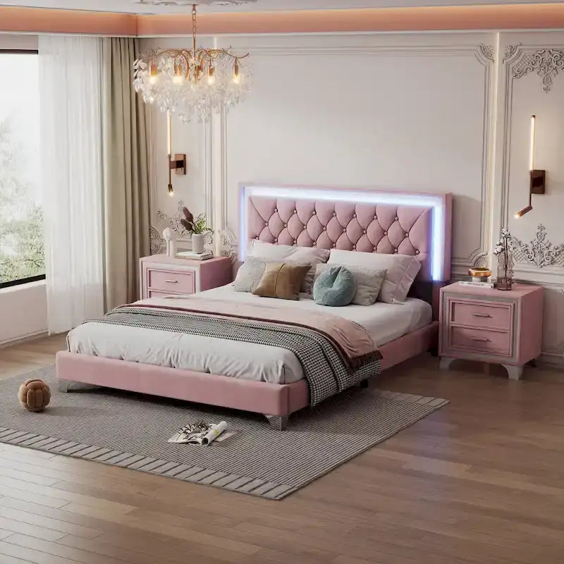 Letto imbottito con piattaforma (controlla le opzioni prima di effettuare un ordine)