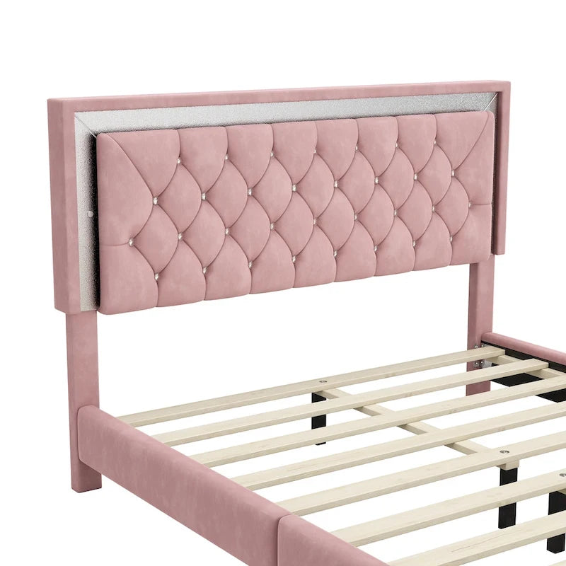 Letto imbottito con piattaforma (controlla le opzioni prima di effettuare un ordine)