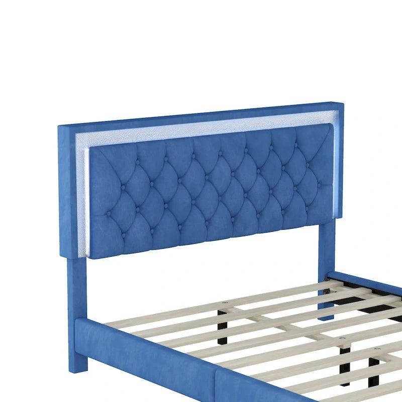 Letto imbottito con piattaforma (controlla le opzioni prima di effettuare un ordine)