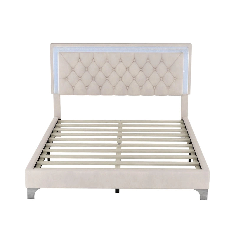 Letto imbottito con piattaforma (controlla le opzioni prima di effettuare un ordine)