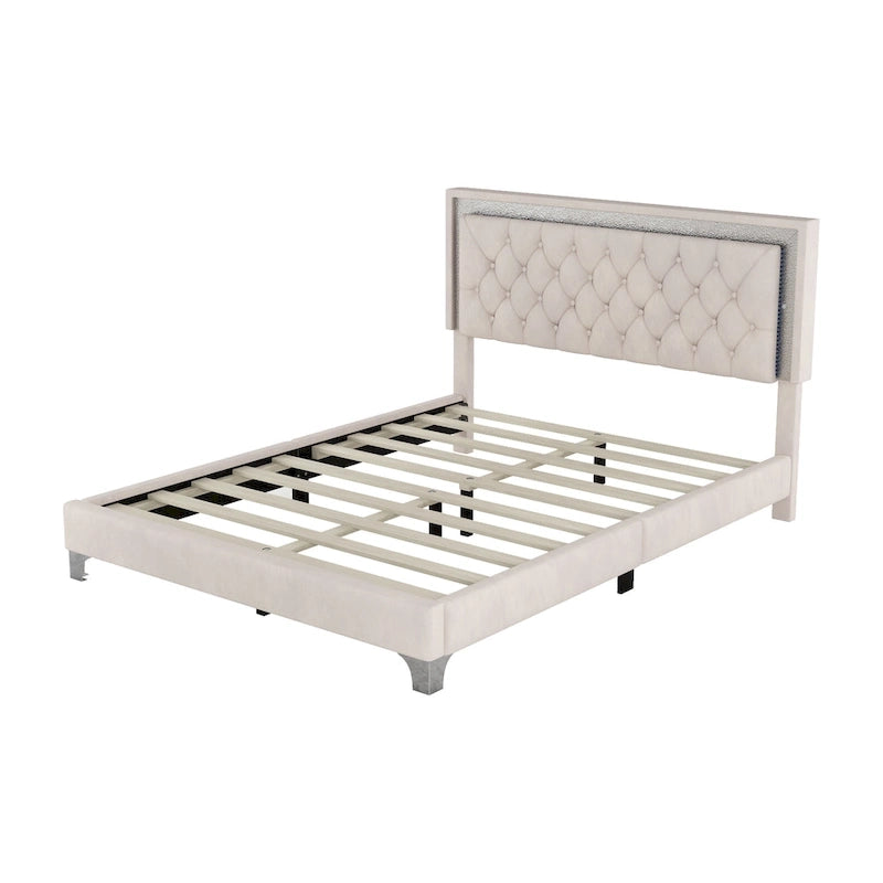 Letto imbottito con piattaforma (controlla le opzioni prima di effettuare un ordine)
