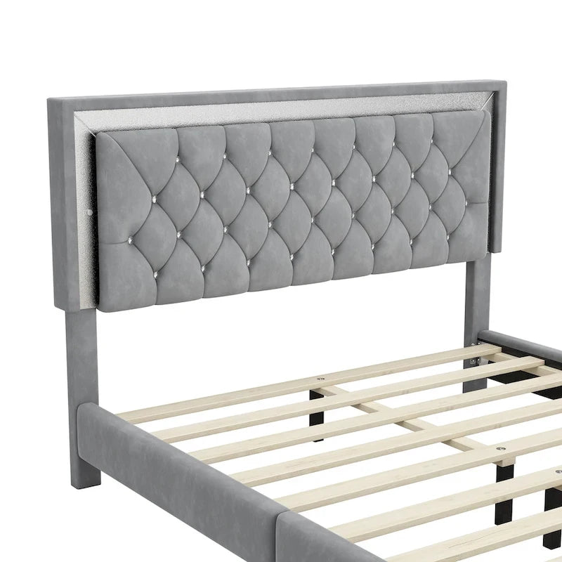Letto imbottito con piattaforma (controlla le opzioni prima di effettuare un ordine)
