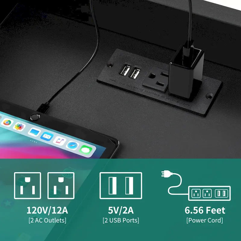 Set di 2 comodini con 2 cassetti e ripiano aperto
