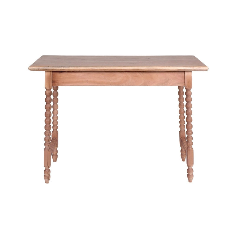 Scrivania Delisle Mid-Century a 1 cassetto in acacia, marrone chiaro