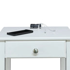 Comodino a 1 cassetto in legno massello con ripiano a giorno
