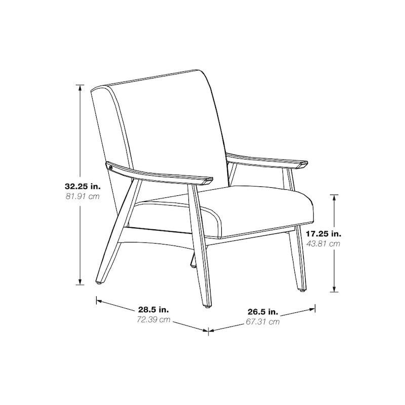Poltrona Karkkila Mid-Century imbottita con gambe in legno