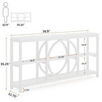 Consolle da divano lunga 70,9" con ripiano portaoggetti