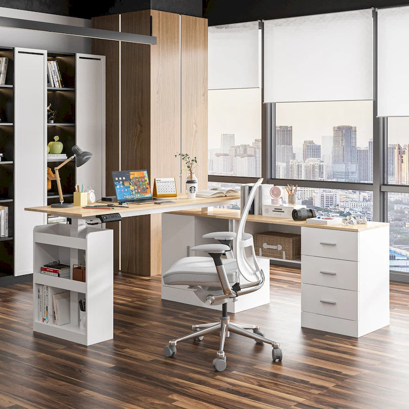 63 scrivanie regolabili dal design ergonomico con ampio spazio di archiviazione e funzione stand-up