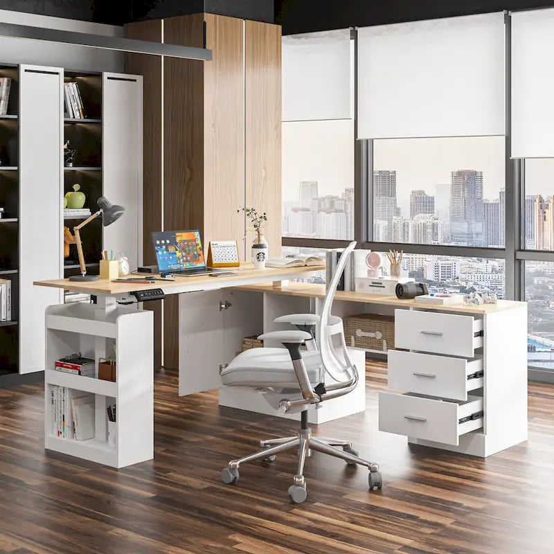 63 scrivanie regolabili dal design ergonomico con ampio spazio di archiviazione e funzione stand-up