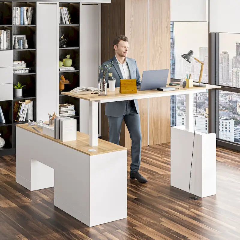63 scrivanie regolabili dal design ergonomico con ampio spazio di archiviazione e funzione stand-up