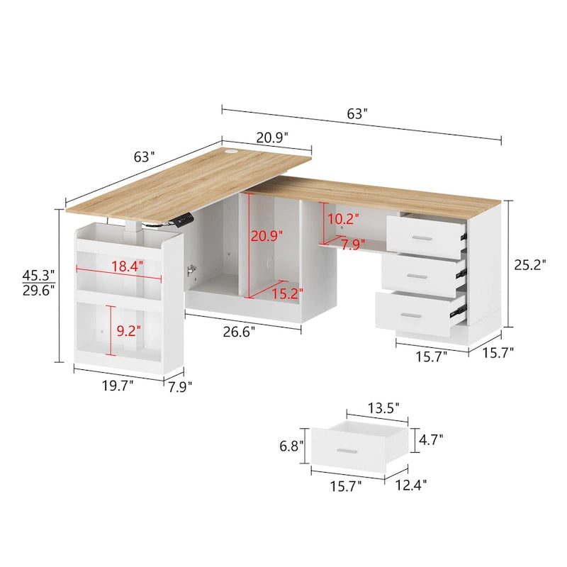 63 scrivanie regolabili dal design ergonomico con ampio spazio di archiviazione e funzione stand-up