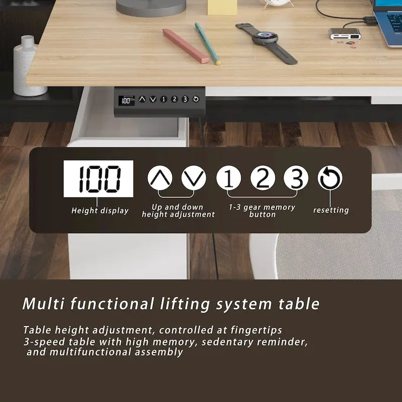 63 scrivanie regolabili dal design ergonomico con ampio spazio di archiviazione e funzione stand-up