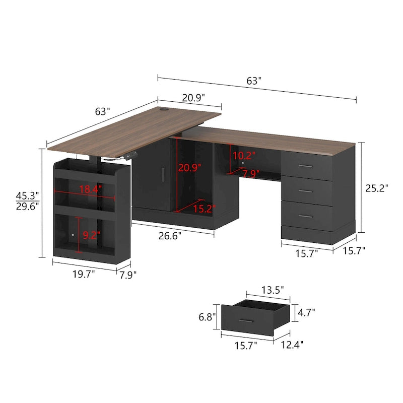 63 scrivanie regolabili dal design ergonomico con ampio spazio di archiviazione e funzione stand-up